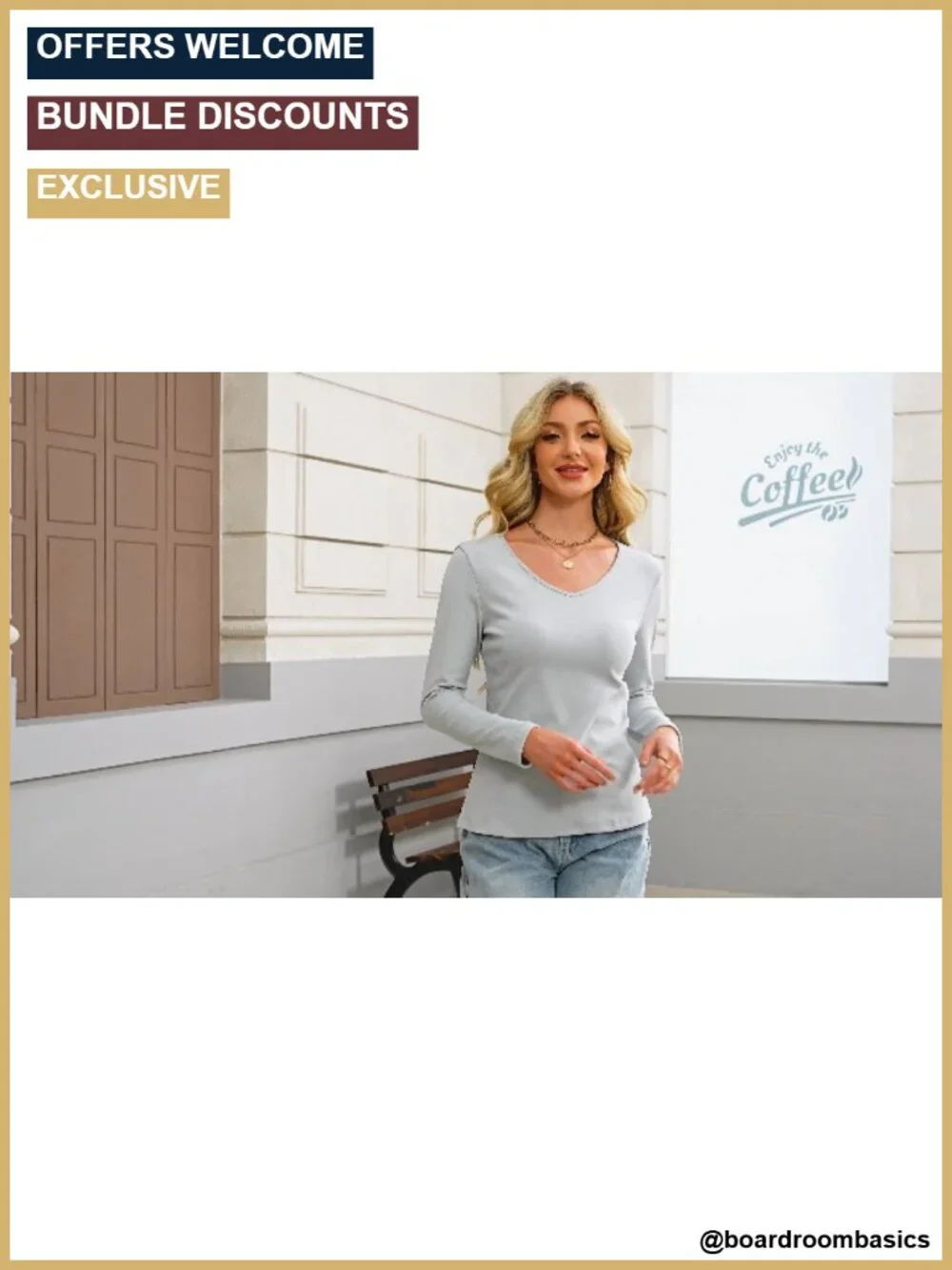 4 Pack Women's Fleece Thermal Long Sleeve V-Neck Tops with Spandex
